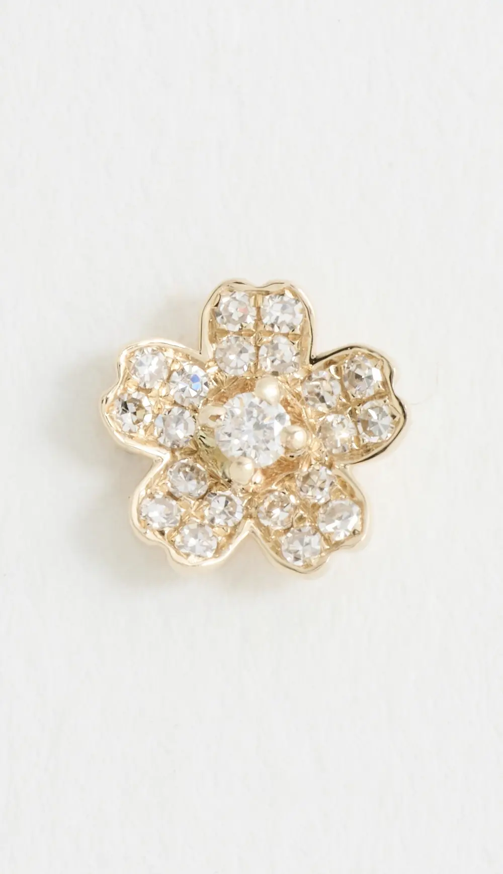 EF Collection Diamond Mini Cherry Blossom Stud Earring