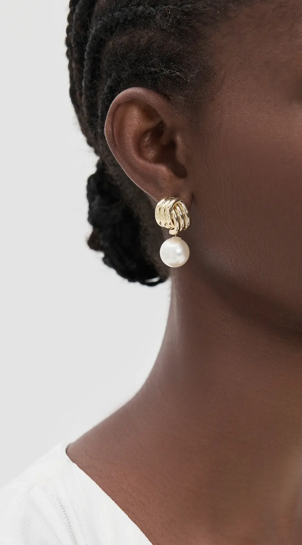 SHASHI Knot Pearl Drop Earrings