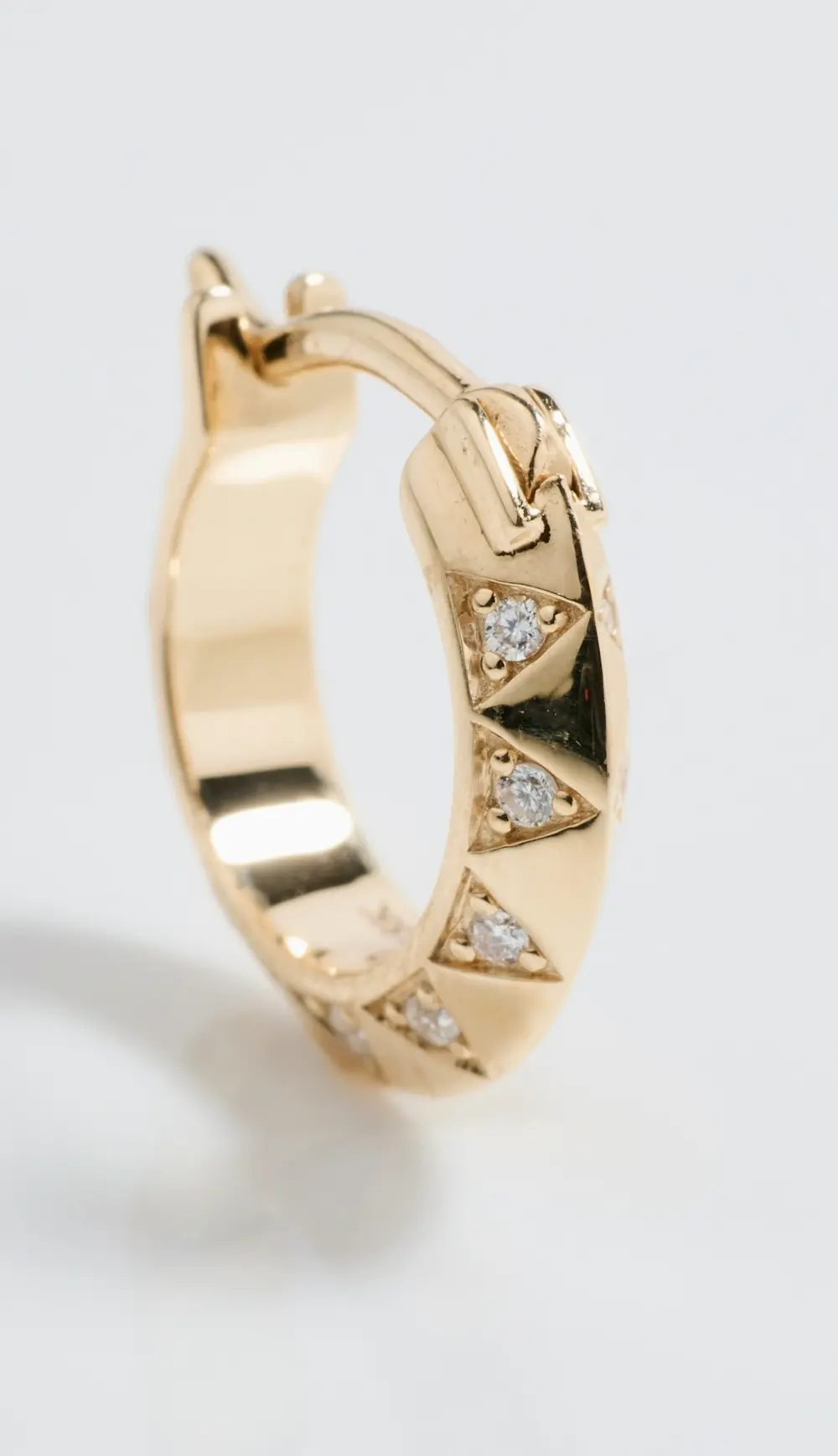 Harwell Godfrey 18k Skinny Talisman Diamond Hoops