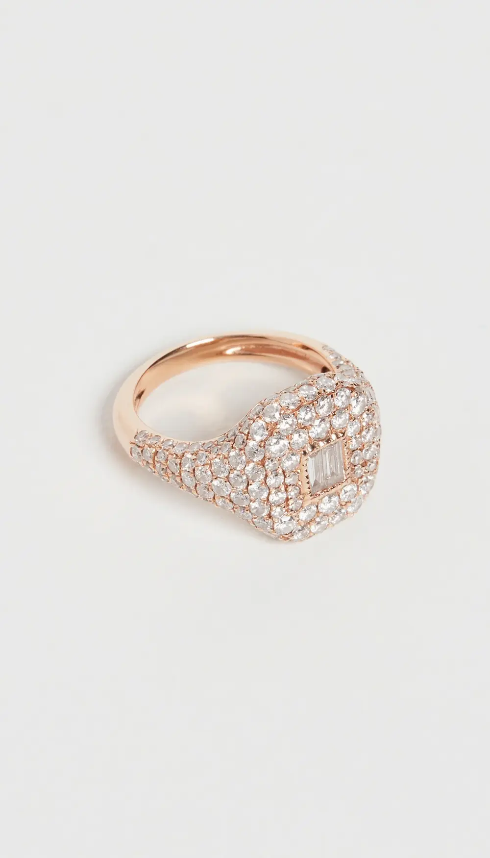 SHAY 18k Essential Pave Pinky Ring