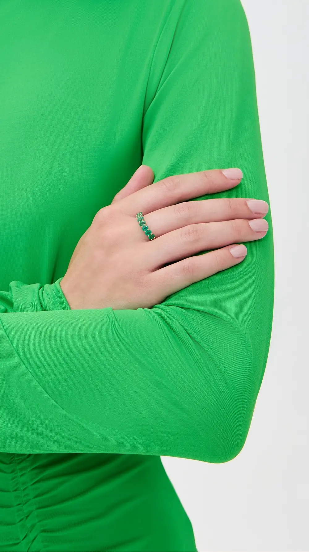 Isa Grutman 18k Half Emerald Eternity Band