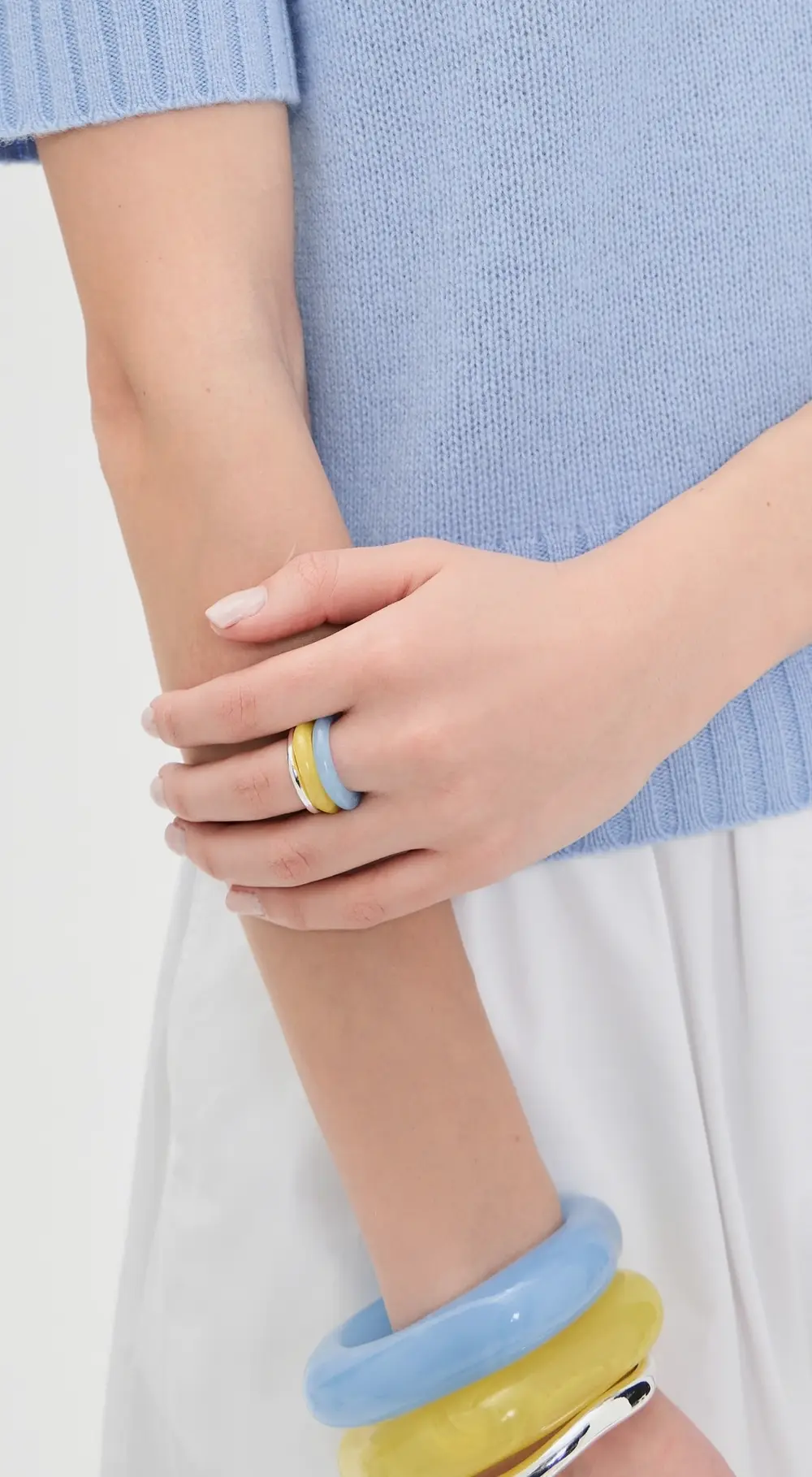 Madewell Sculptural Resin Stacking Ring Set