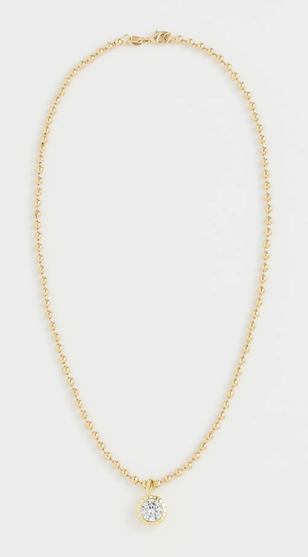 Alexa Leigh Round Bezel Ball Chain Necklace