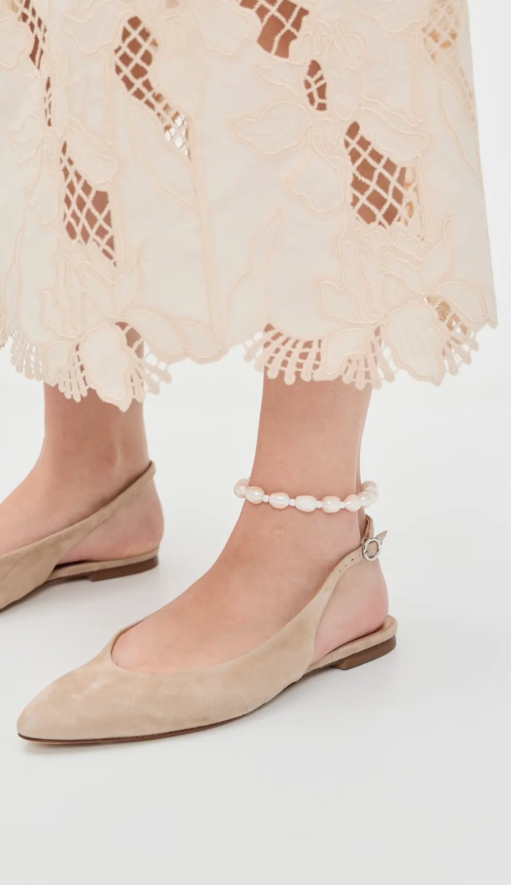 Logan Tay White Pearl Anklet