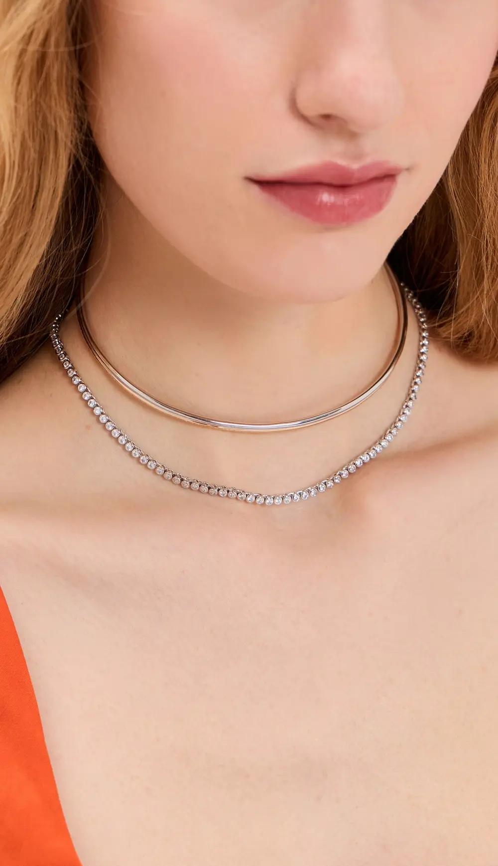 SHASHI Bezel Tennis Necklace