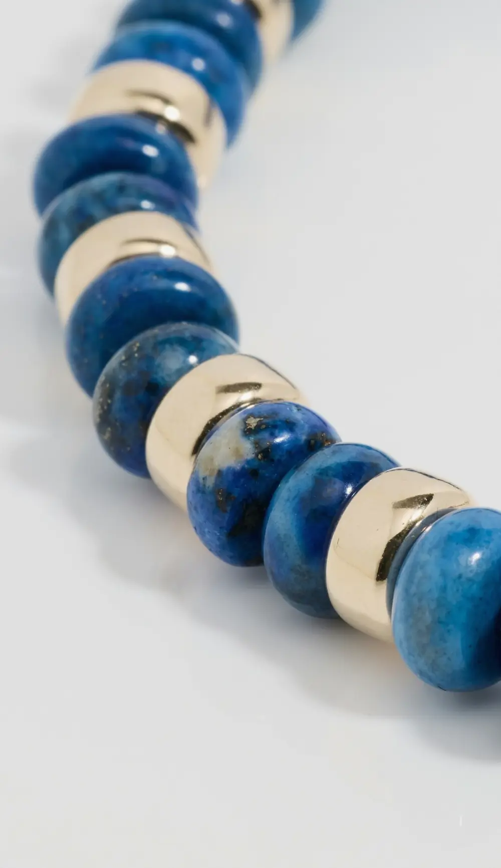 Zoe Chicco 14k Gold and 6mm Lapis Rondelle Beads Bracelet