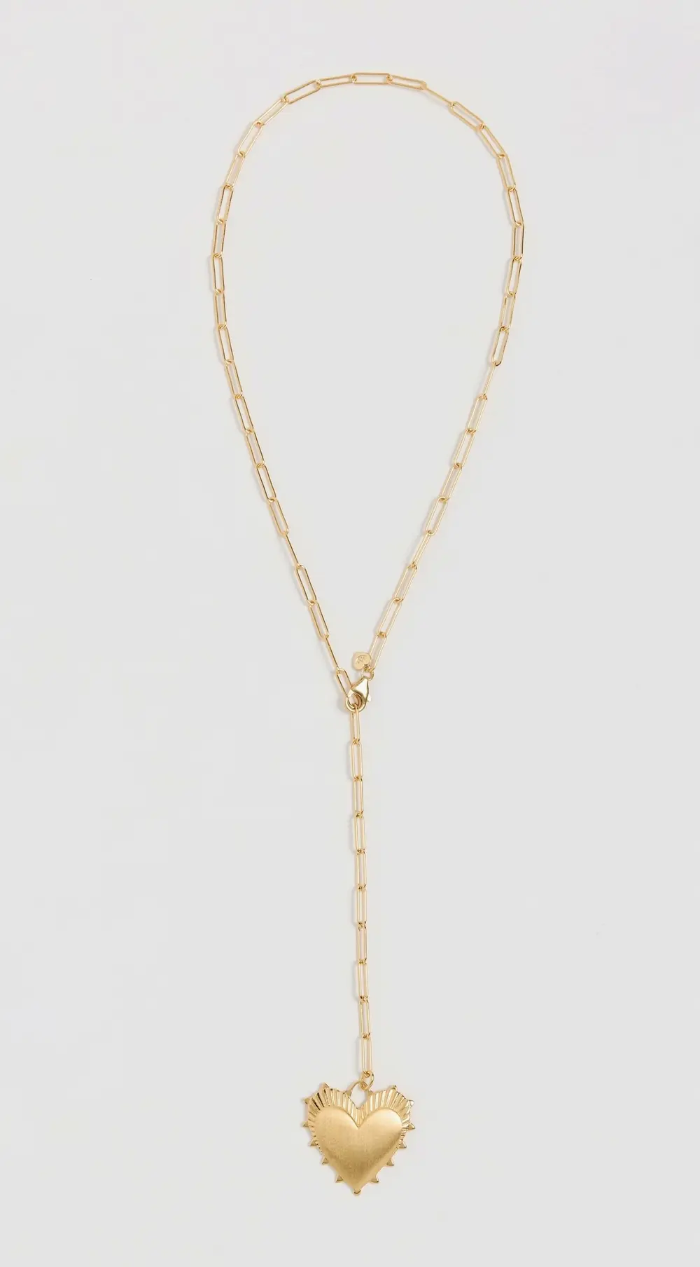 HART Long Link Lariat Necklace with Heart