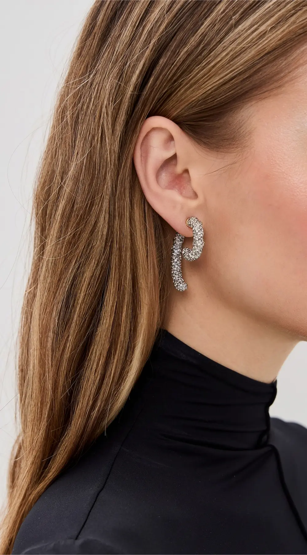 DEMARSON Luna Braided Pave Earrings