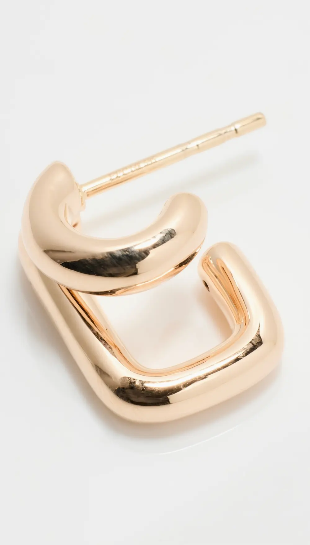 EF Collection 14k Double Gold Jumbo Huggie Earrings