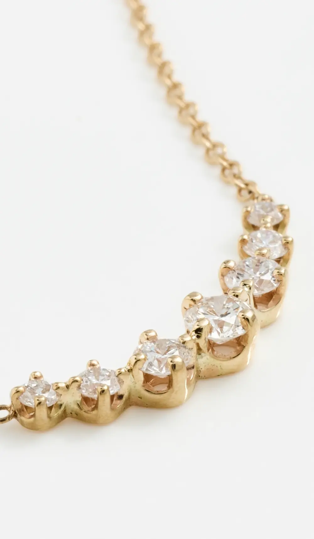 Zoe Chicco 14k Gold Graduated Prong Diamond Necklace