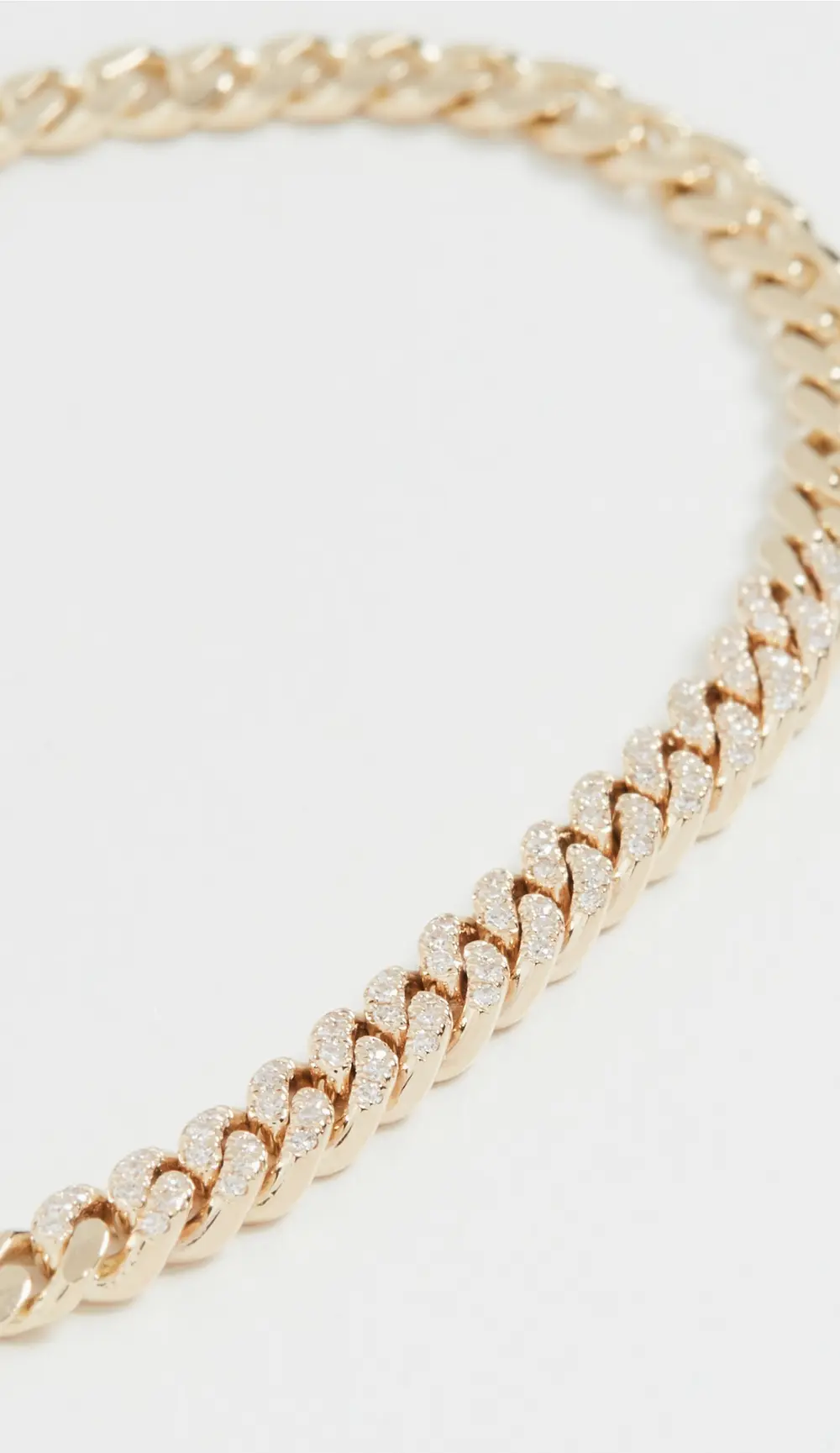 EF Collection 14k Diamond Mini Curb Chain Bracelet