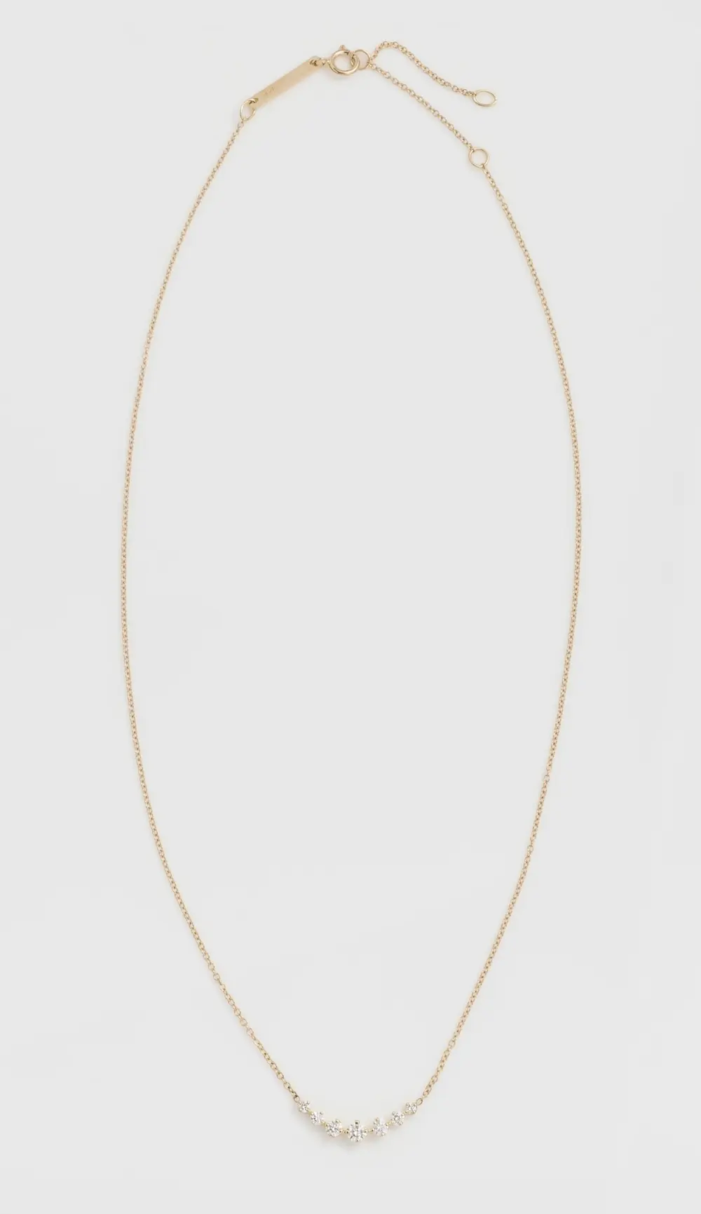 Zoe Chicco 14k Gold Graduated Prong Diamond Necklace