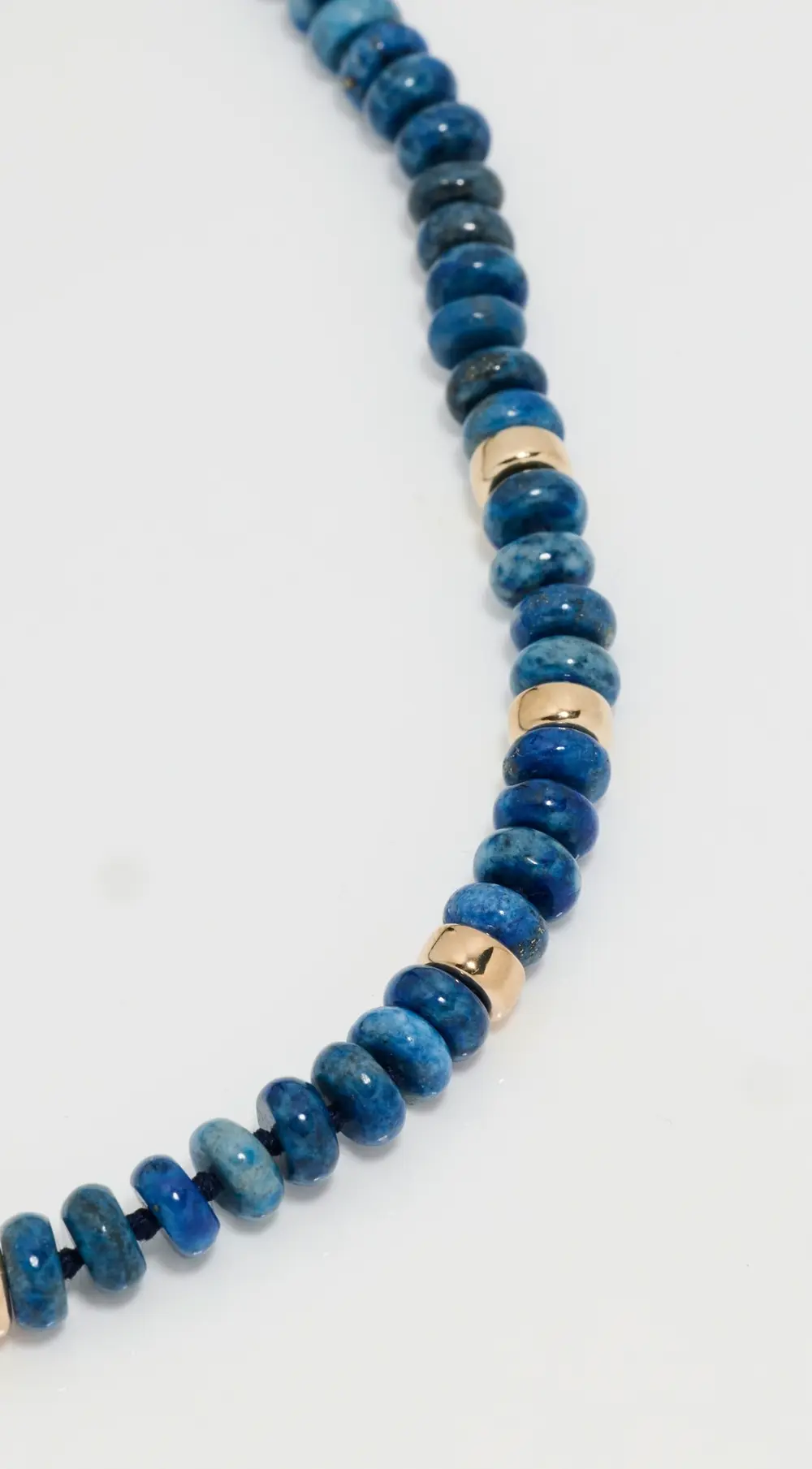 Zoe Chicco 14k Gold and 6mm Lapis Rondelle Beads Necklace