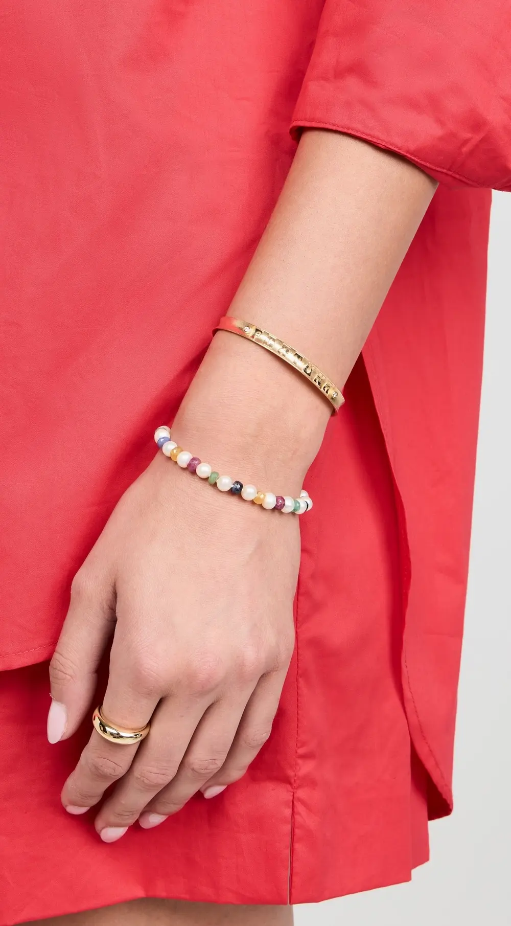 JIA JIA 14k Jumbo Rainbow Sapphire Pearl Bracelet