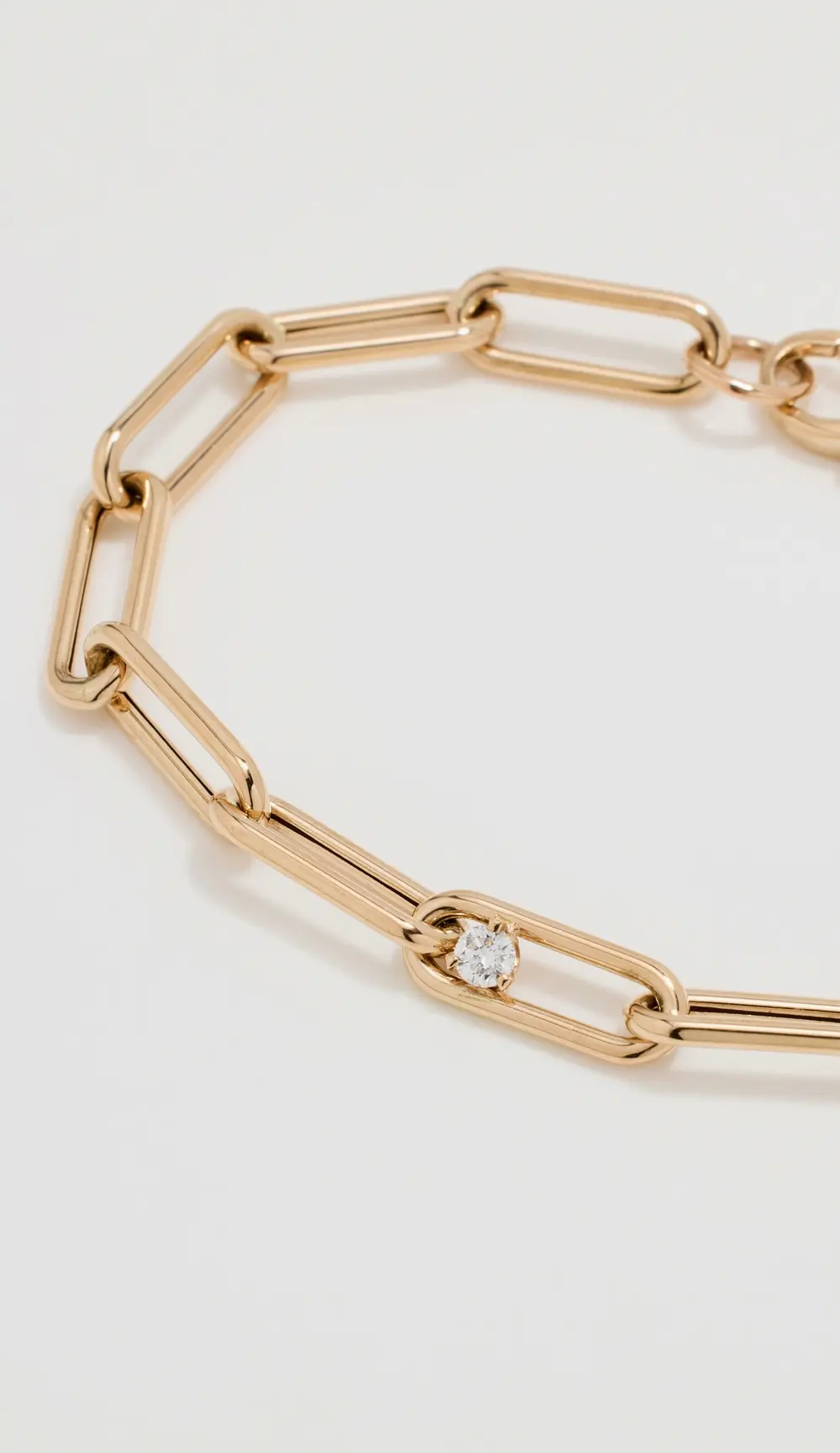 Zoe Chicco 14k Prong Diamonds Heavy Chain Bracelet
