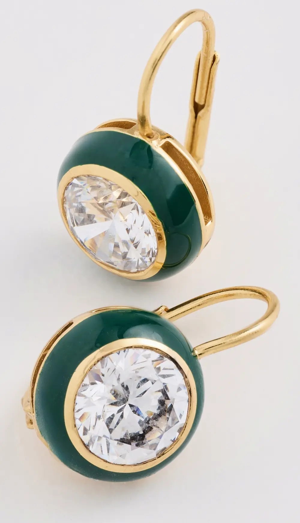 HART Enamel Bezel Drop Earrings