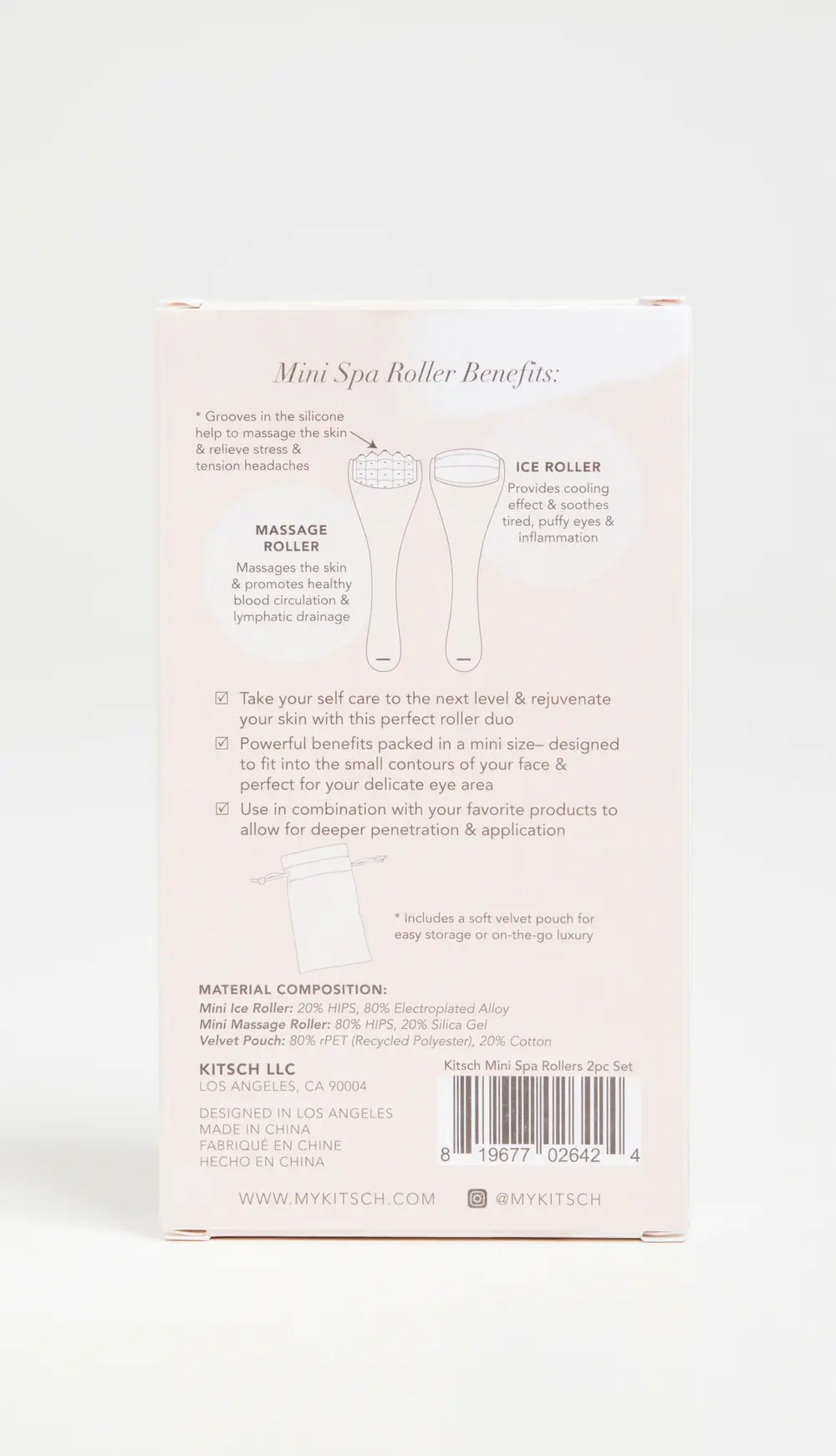 Kitsch Mini Eye & Facial Rollers 2pc Set