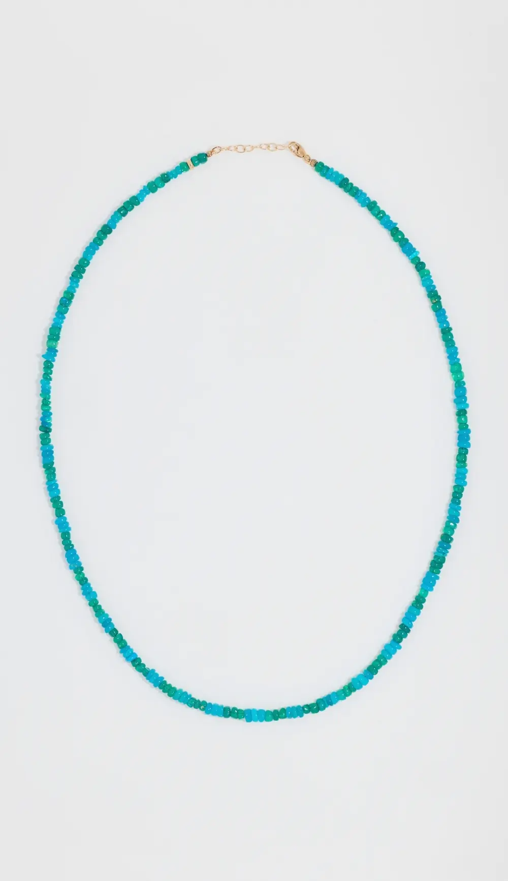 JIA JIA 14k Mini Blue Green Stripe Opal Necklace