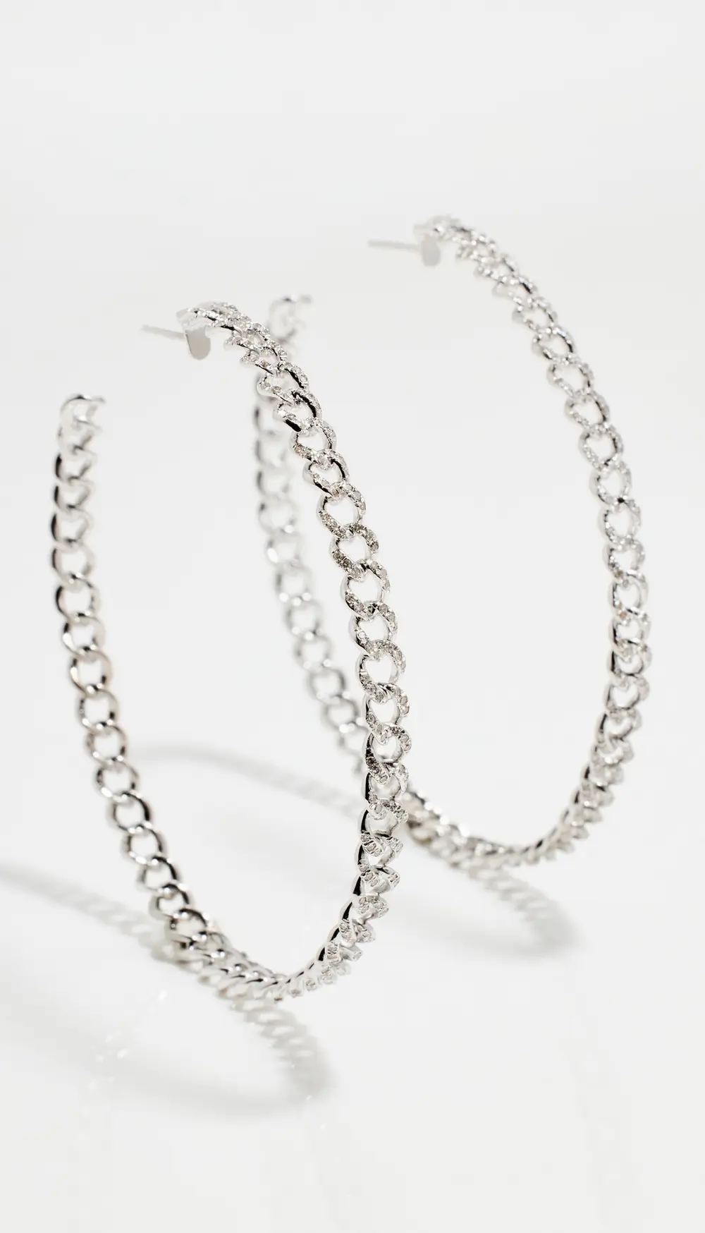 SHAY 18k Large Pave Link Hoops