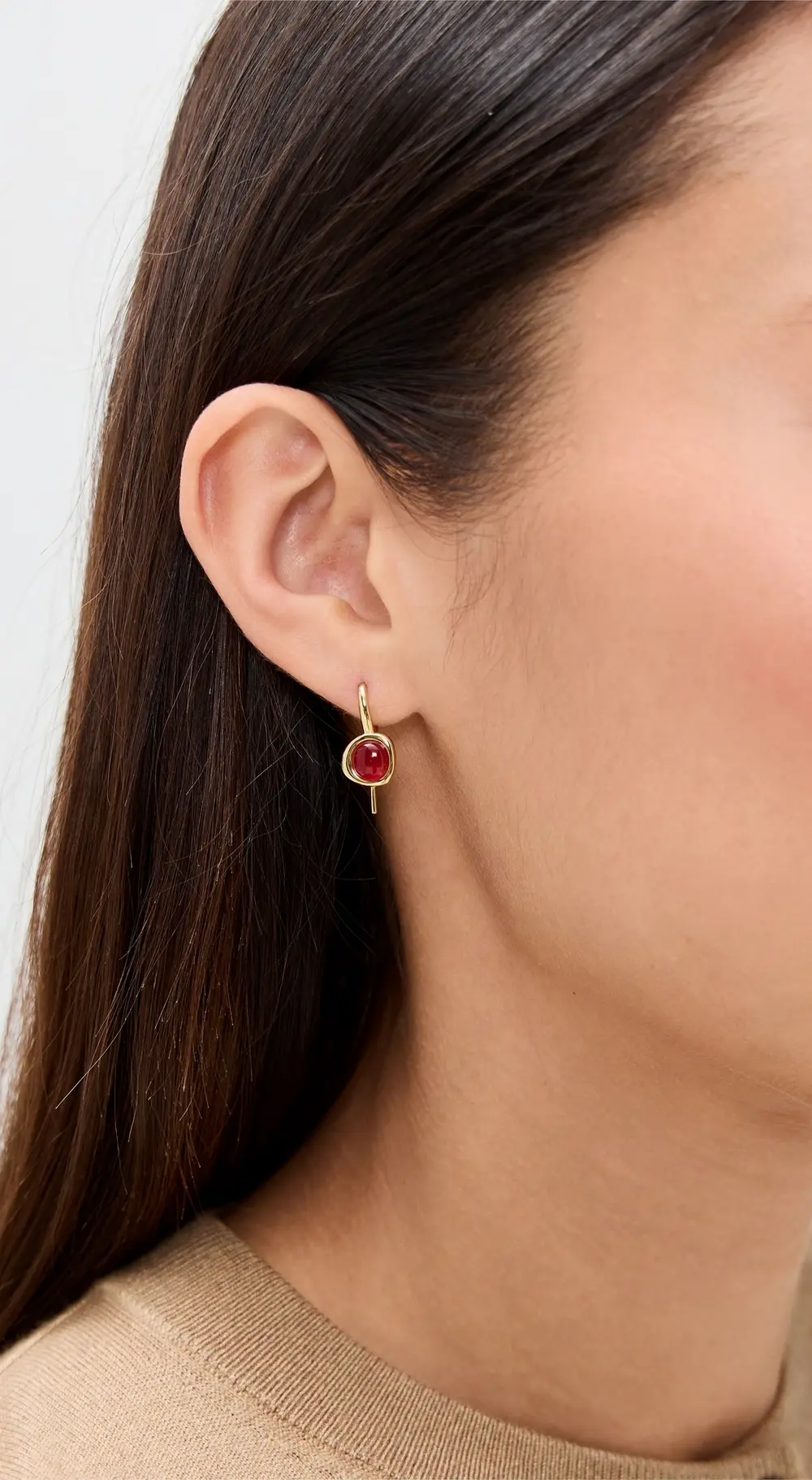 Luv Aj Amber Honey Hook Earrings