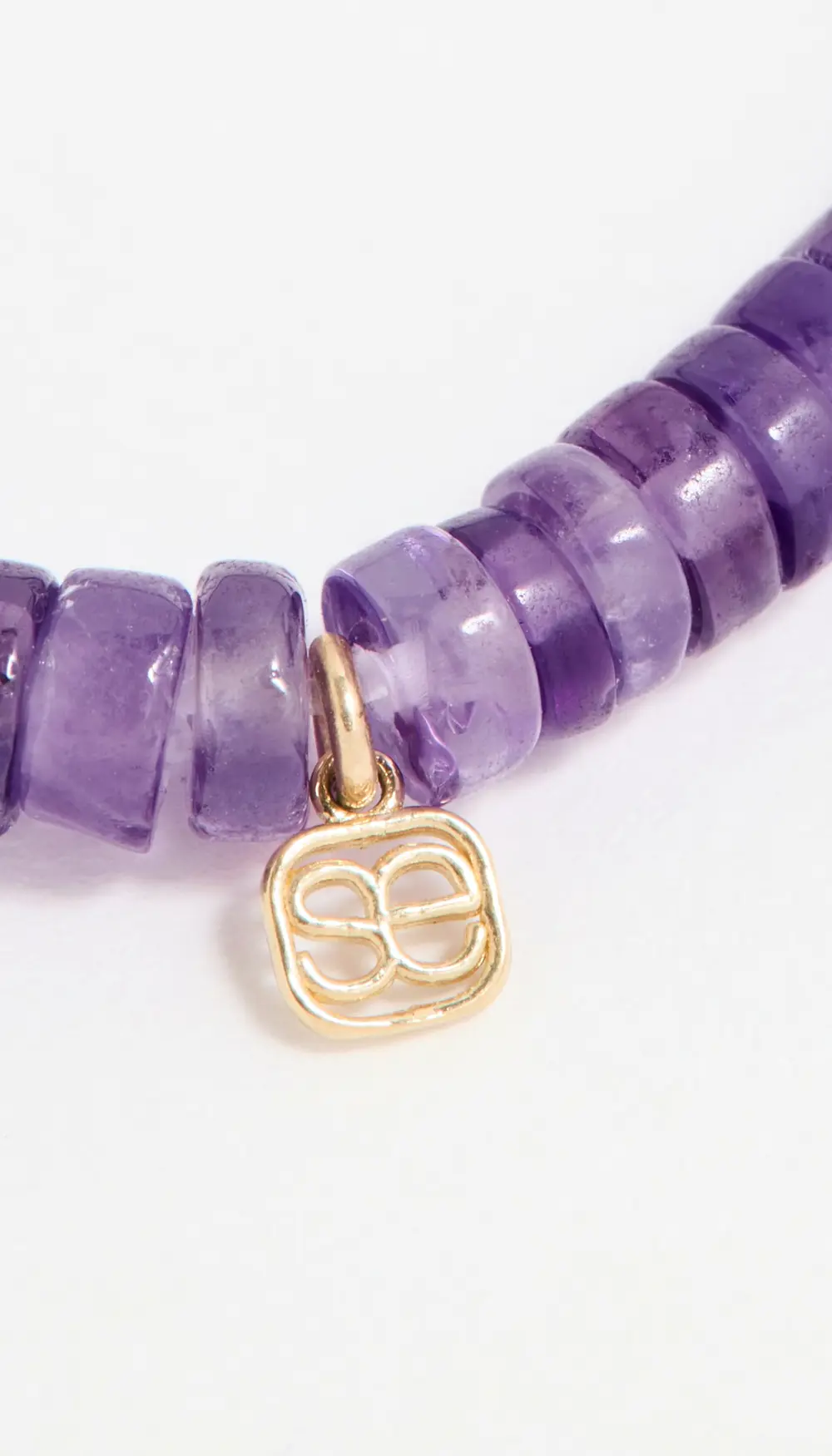 Sydney Evan 14k Single Stone Enamel Charm Bead Bracelet