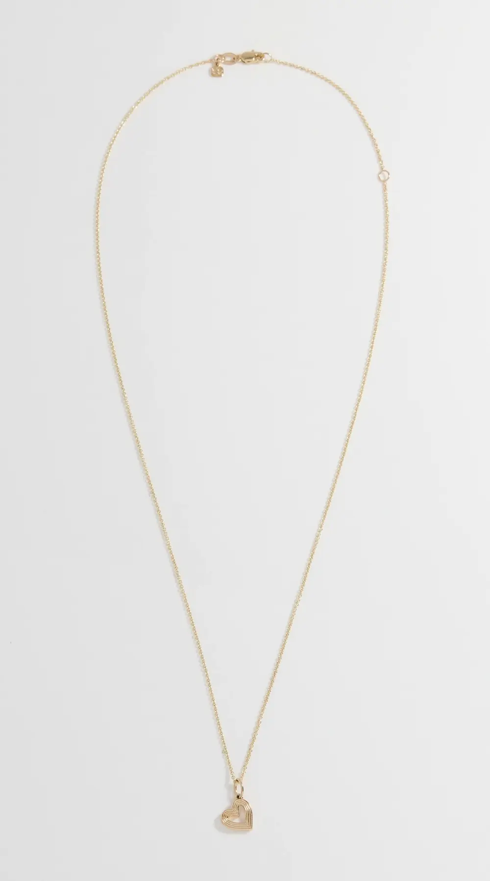 Sydney Evan 14k Fluted Heart Charm Necklace