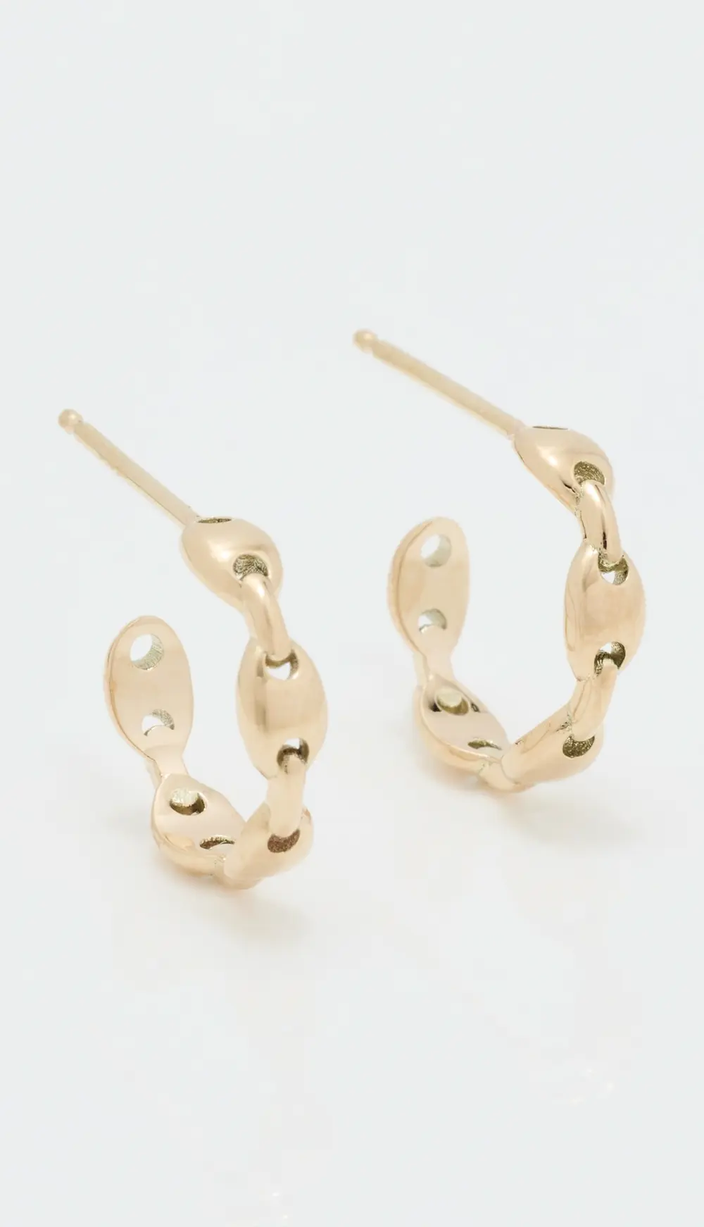 Zoe Chicco 14k Gold Small Mariner Hard Link Huggies