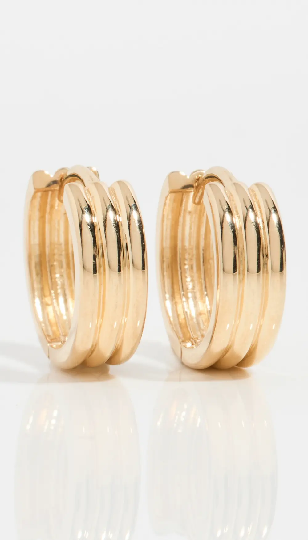 Ariel Gordon Jewelry 14k Triptych Hoops