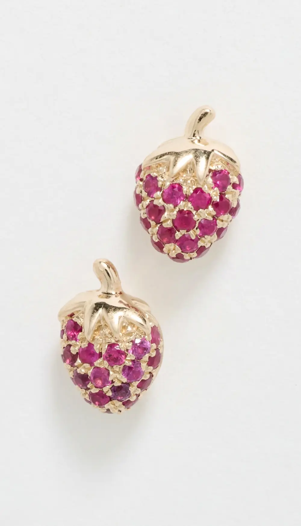 EF Collection 14k Ruby Mini Strawberry Studs