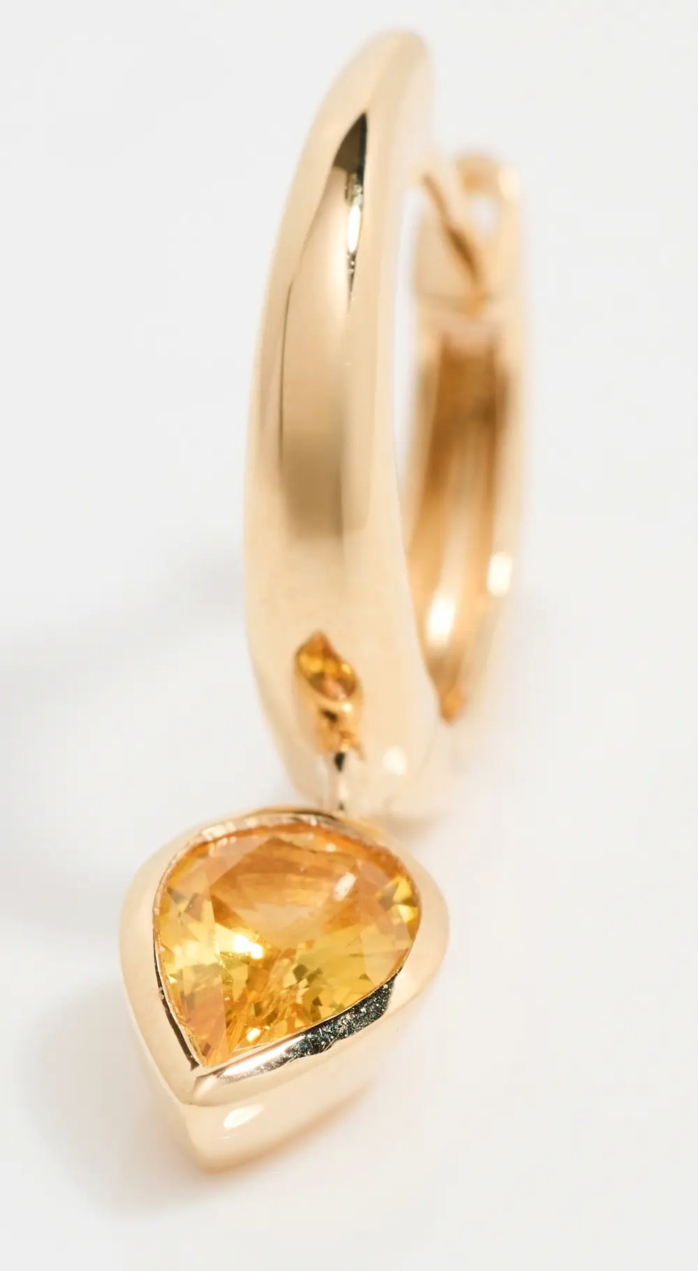 SHAY 18k Yellow Sapphire Pear Drop Huggies
