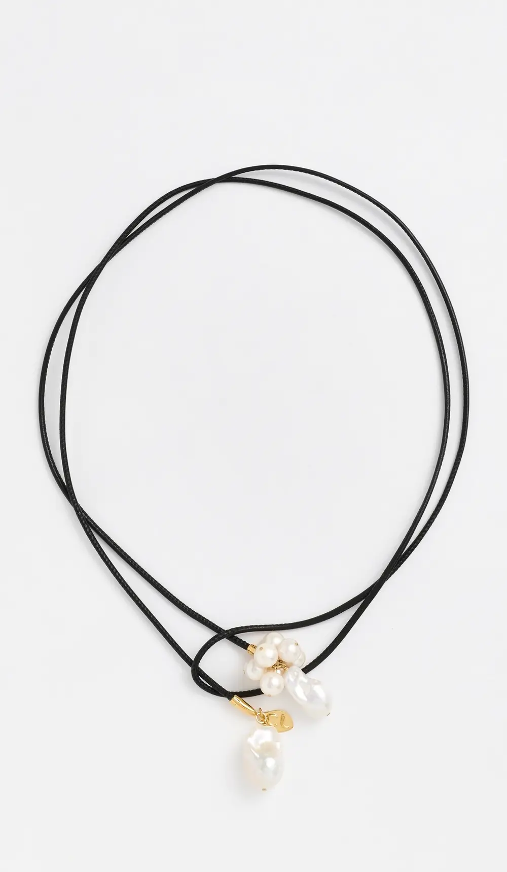 Chan Luu Jolie Lariat Pearl Cluster Necklace