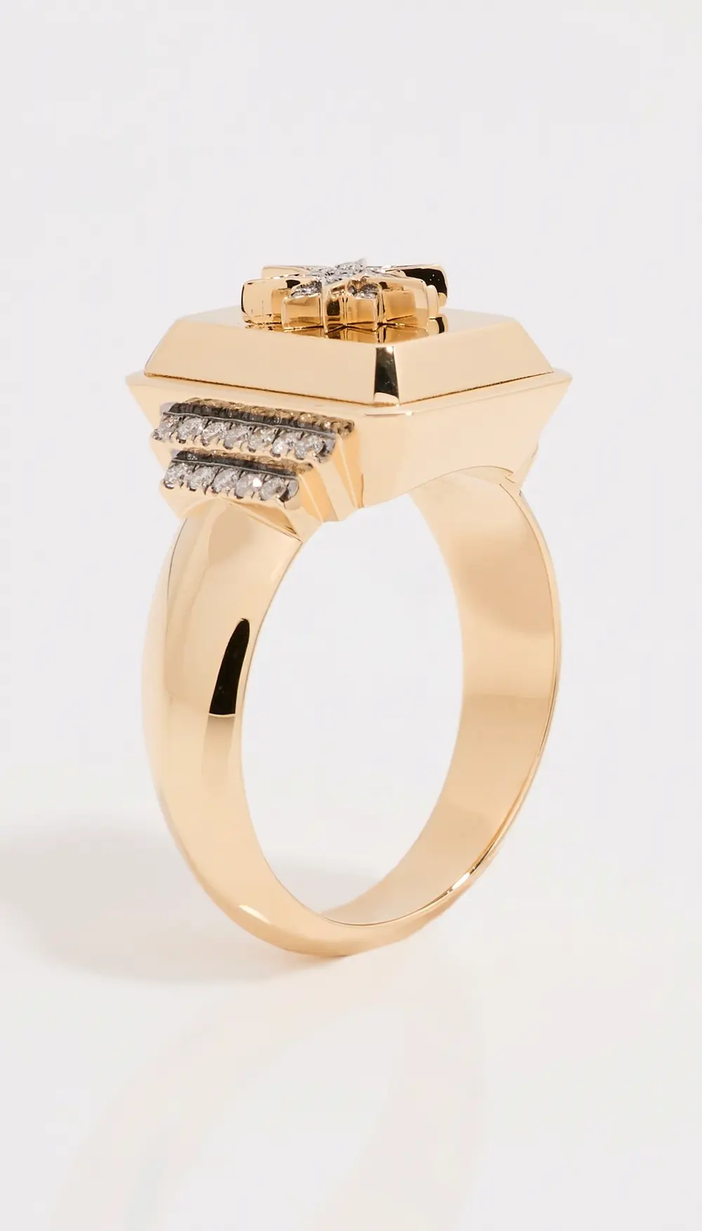 Sorellina Victorian Star Gold Signet Ring