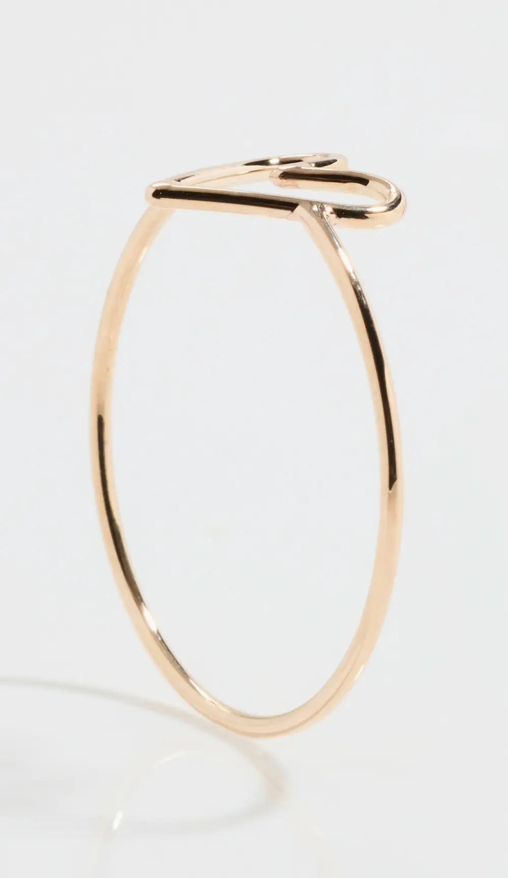 Zoe Chicco 14k Gold Tiny Open Heart Vertical Ring