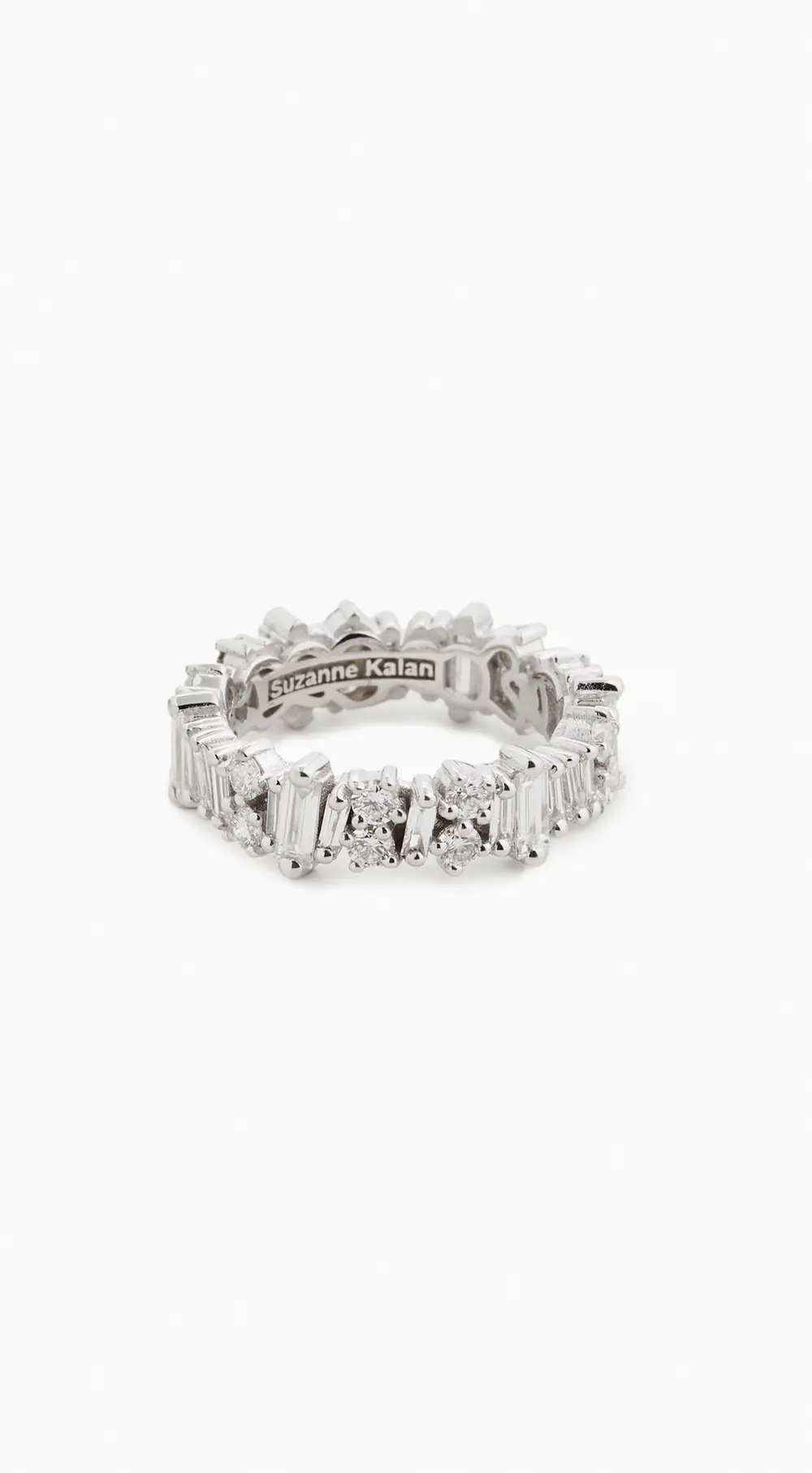 Suzanne Kalan 18k White Gold Fireworks Eternity Band
