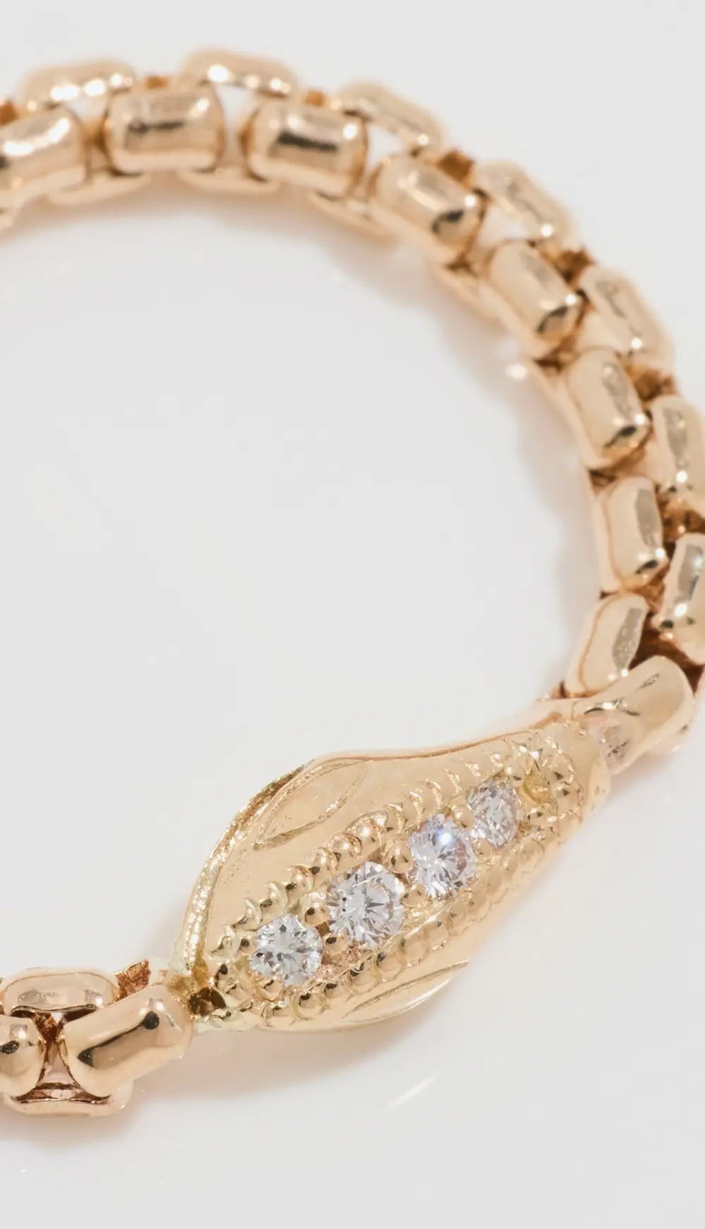 Zoe Chicco 14k Gold Snake Medium Box Chain Soft Ring