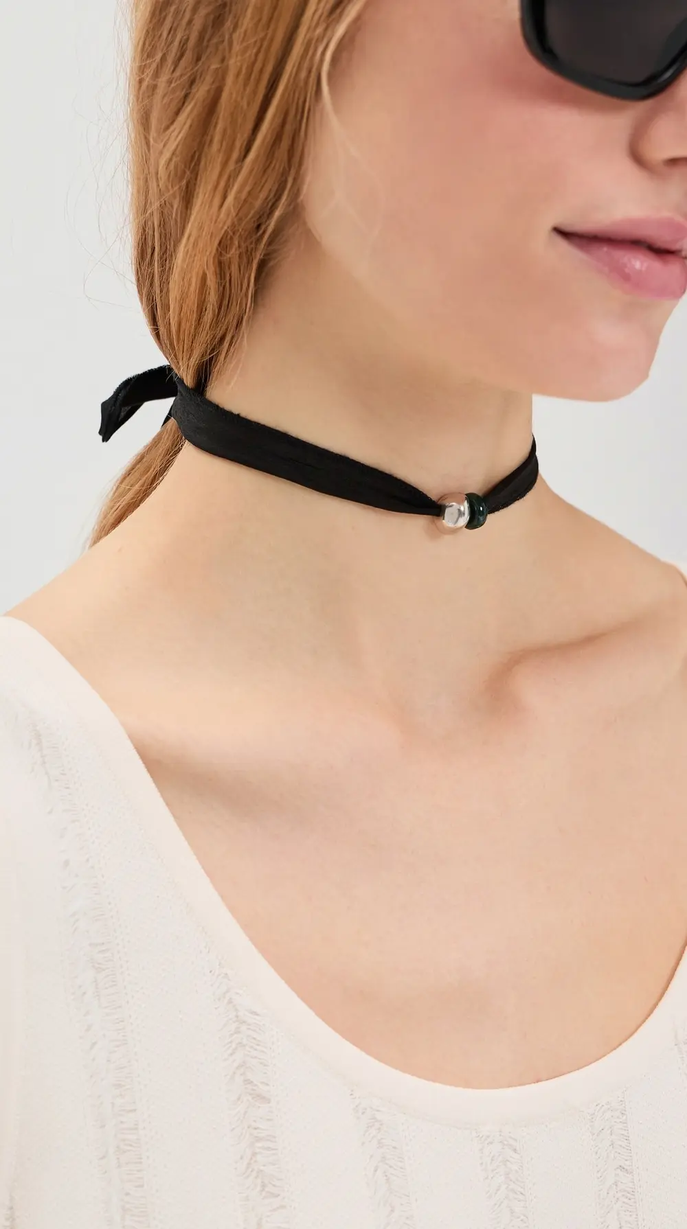 SHASHI Kate Silk Ribbon Tie