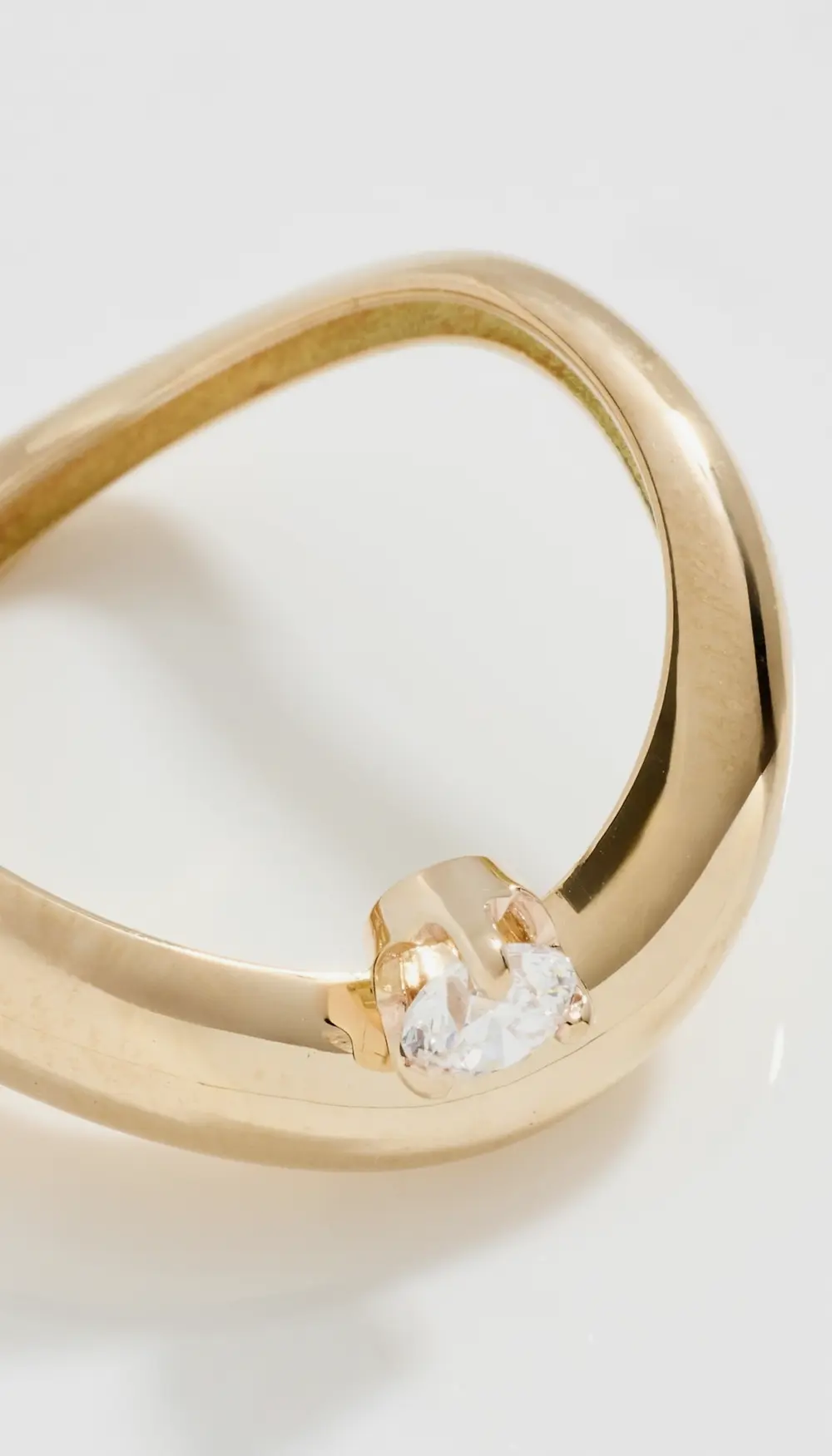 Zoe Chicco 14k Gold Wave Ring with Diamond