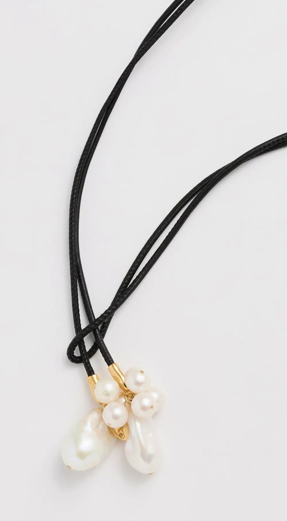 Chan Luu Jolie Lariat Pearl Cluster Necklace