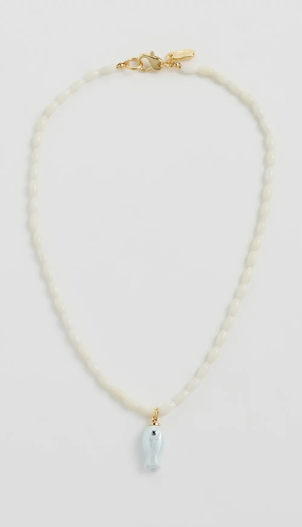 Logan Tay Mother of Pearl Beaded Fish Necklace
