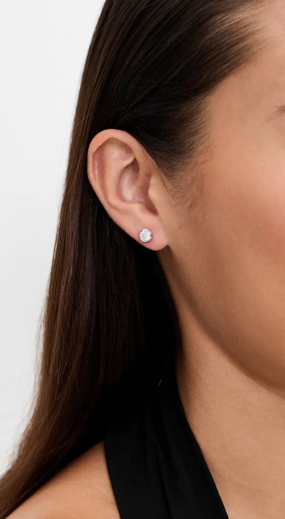 SHASHI Solitaire Bezel Stud Earrings