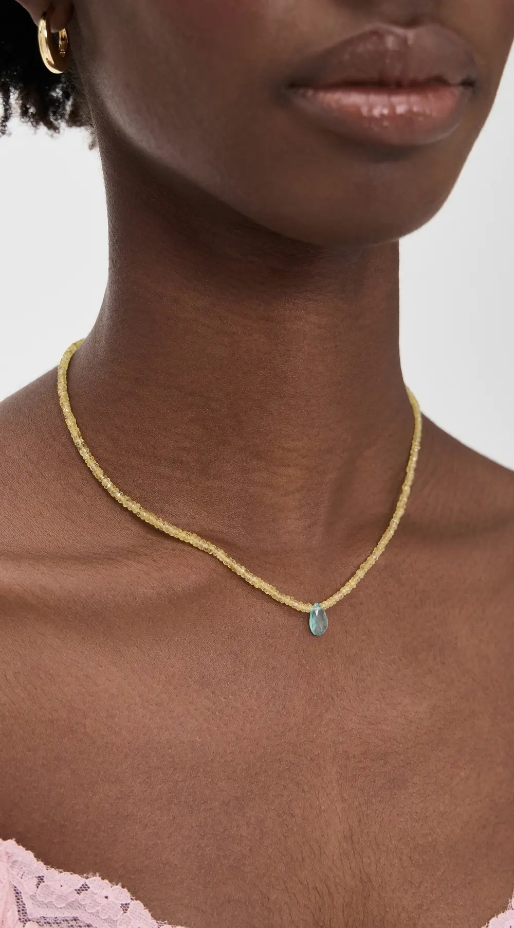 JIA JIA Yellow Sapphiree Drop Necklace