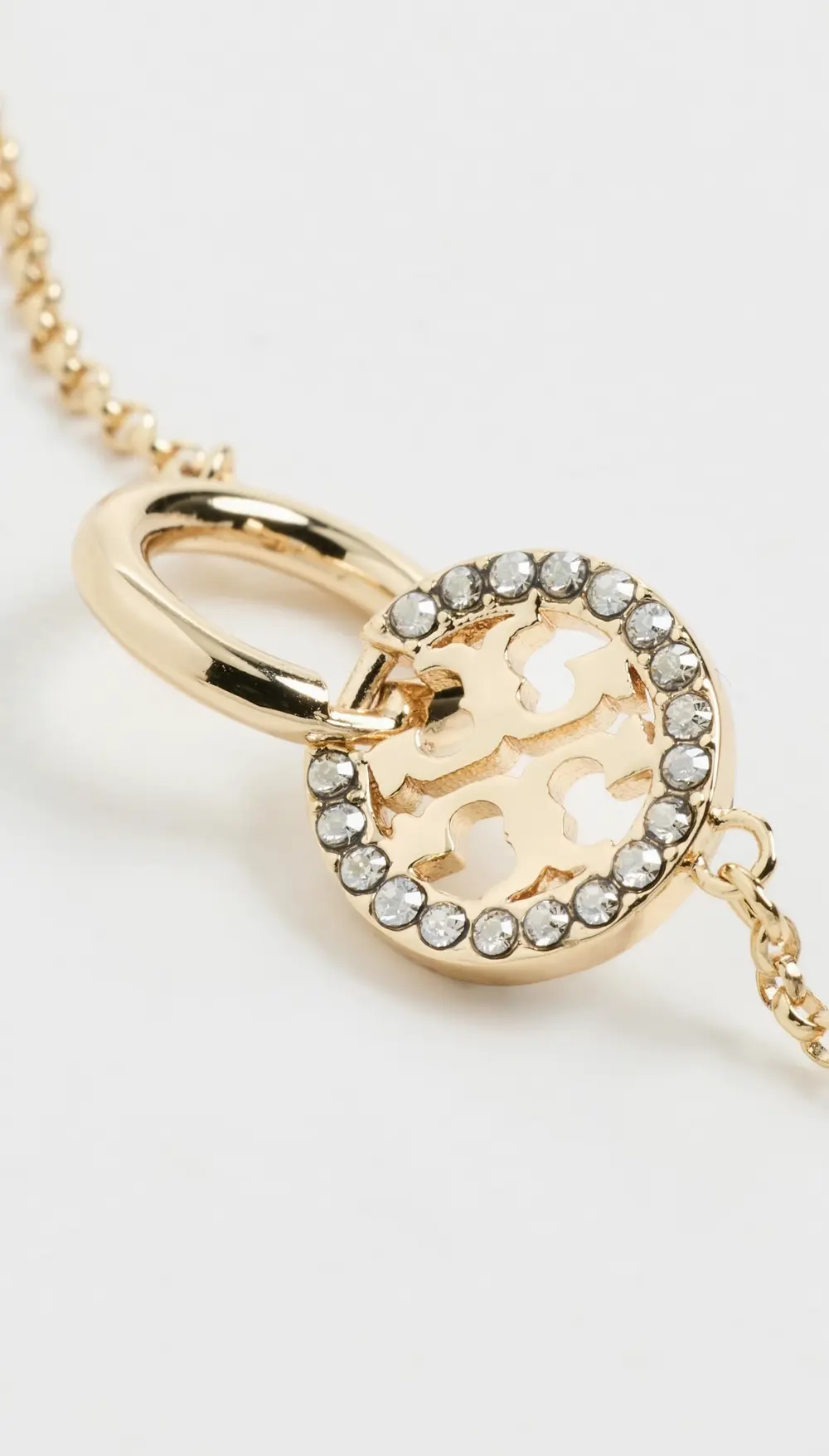 Tory Burch Icon Pavé Interlocking Chain Bracelet