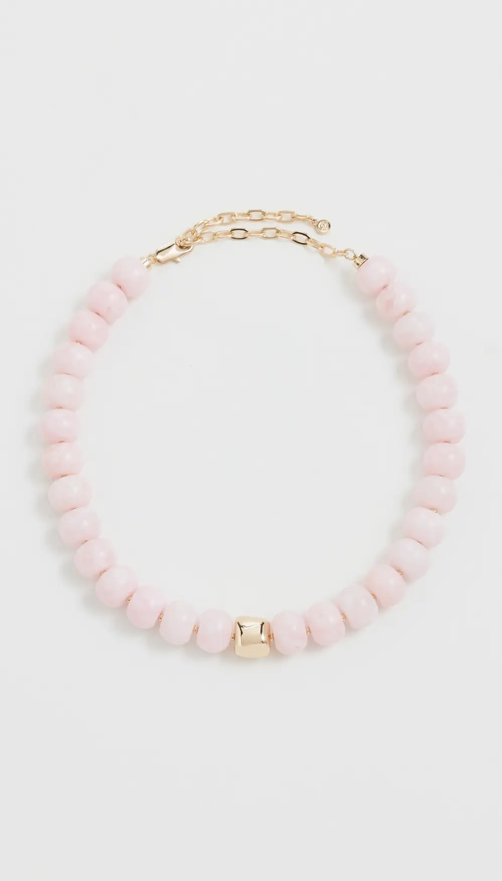 Ettika Power Bead Statement Necklace in Rose Quartz