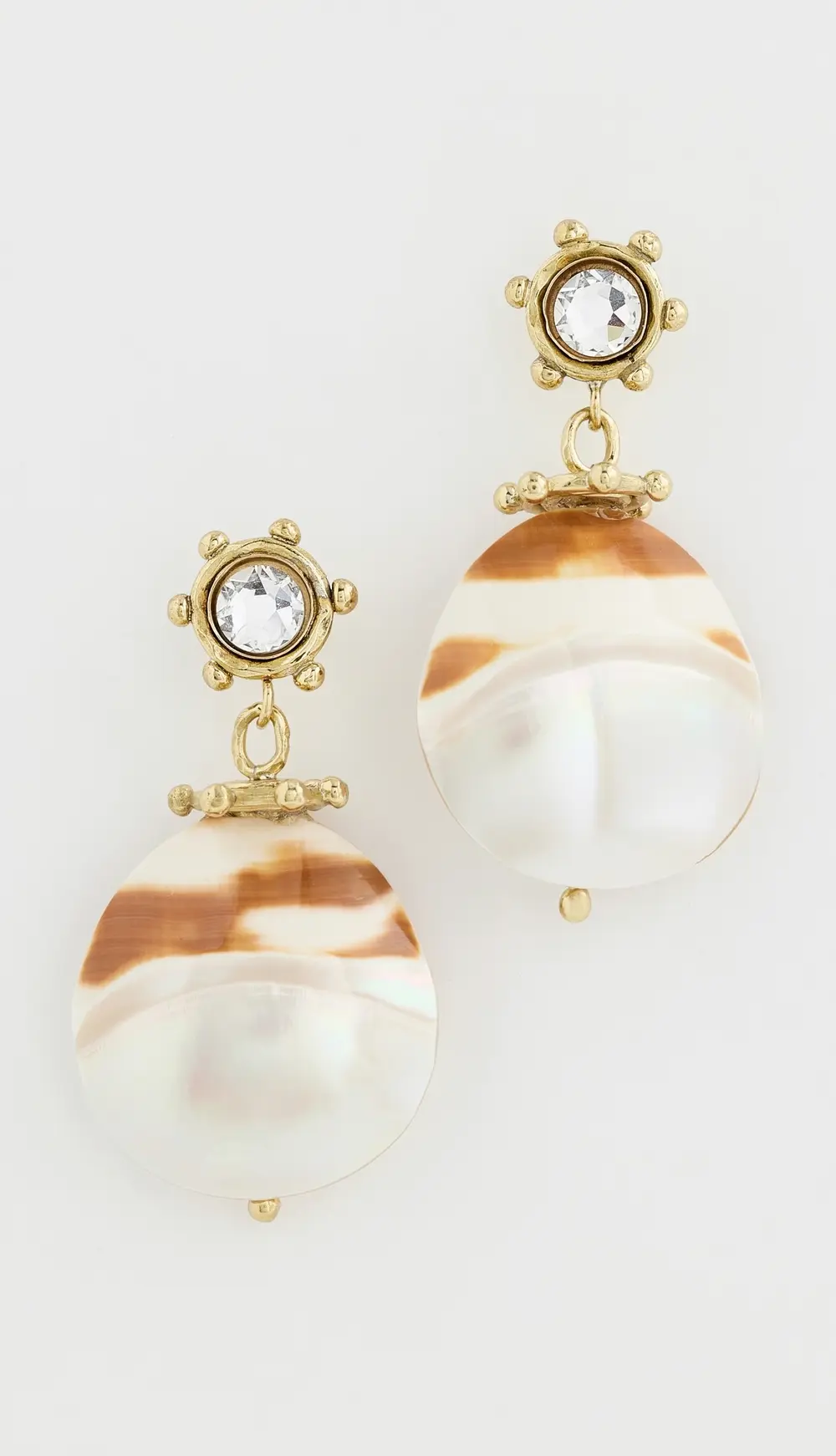 Ulla Johnson Embellished Shell Drop Earrings