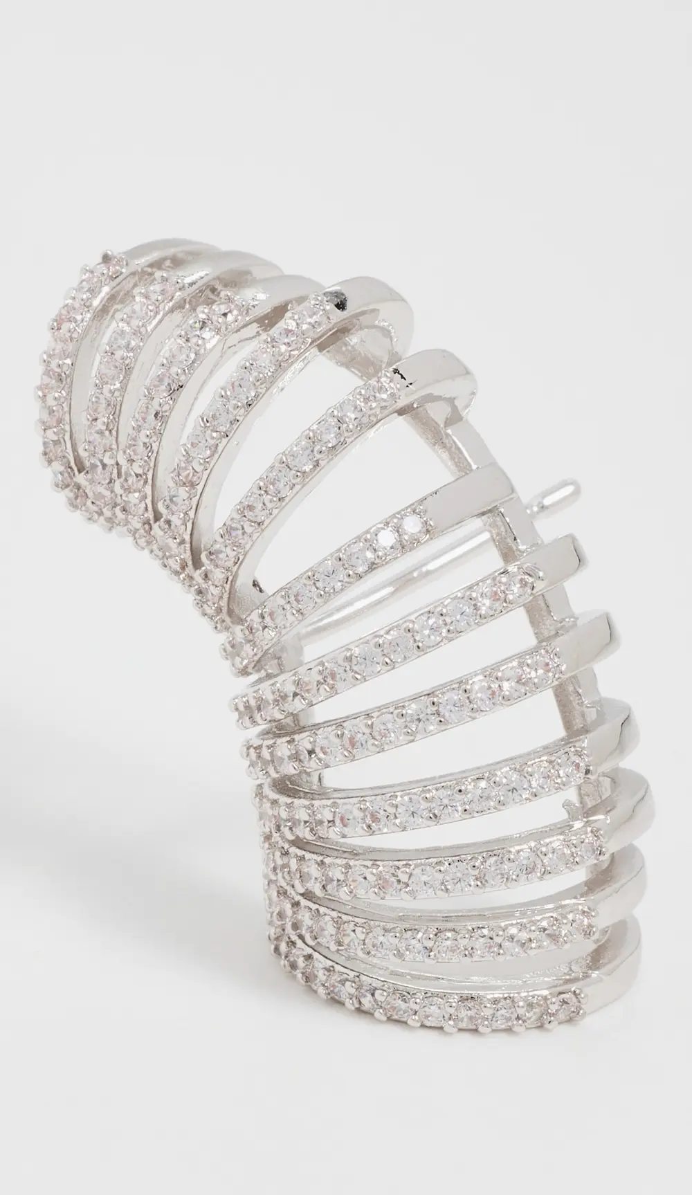 By Adina Eden Pave Fancy Cage Stud Earrings