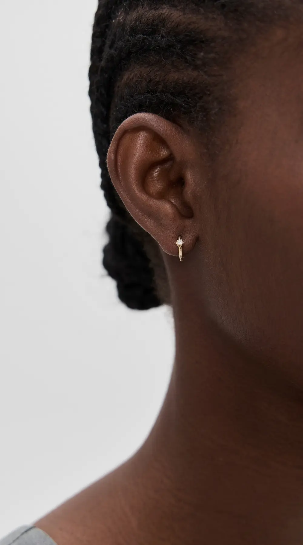 Jennifer Meyer Jewelry 18k Small Illusion Accent Huggies