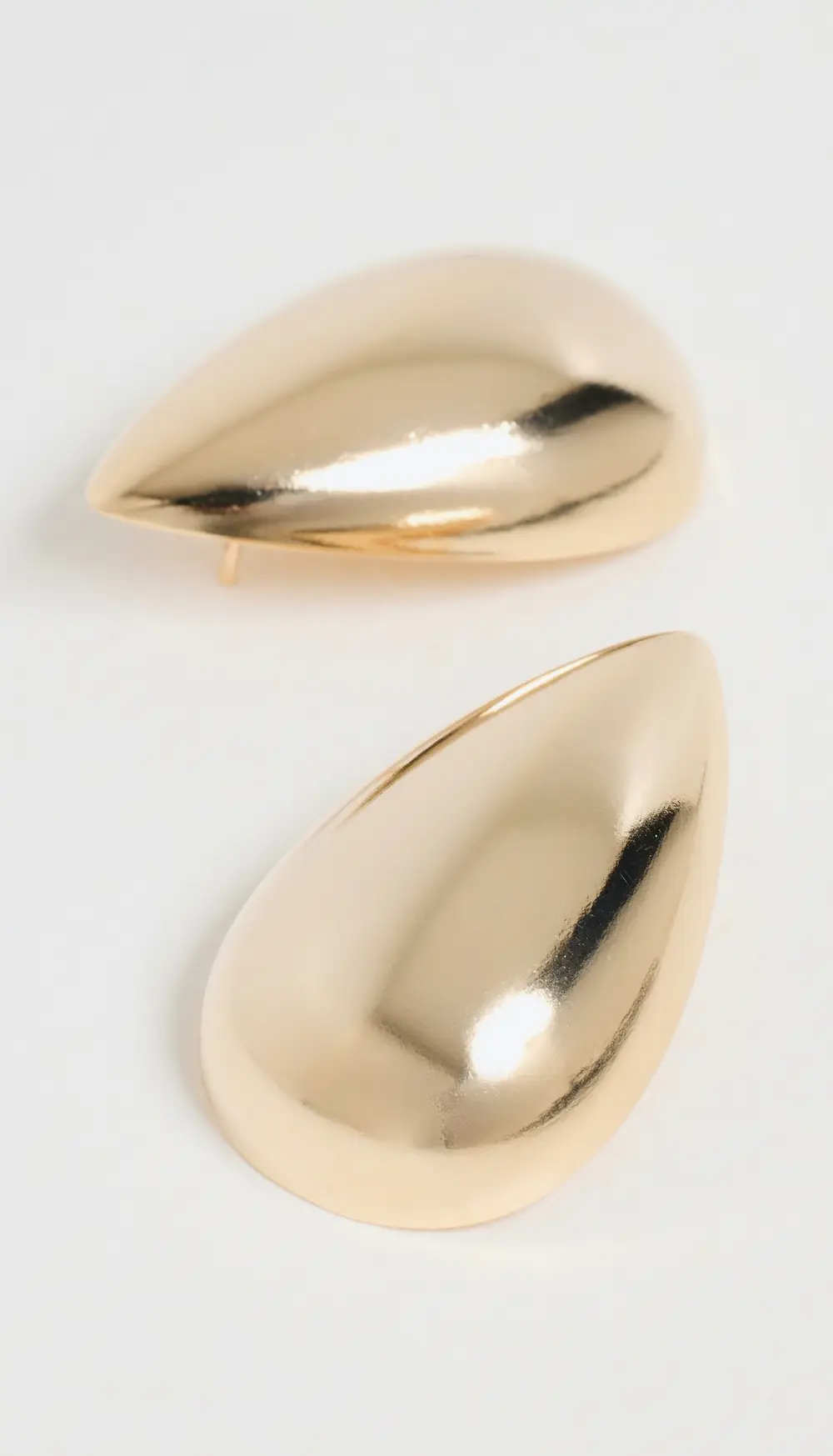 By Adina Eden Solid Chunky Teardrop Hoop Earrings