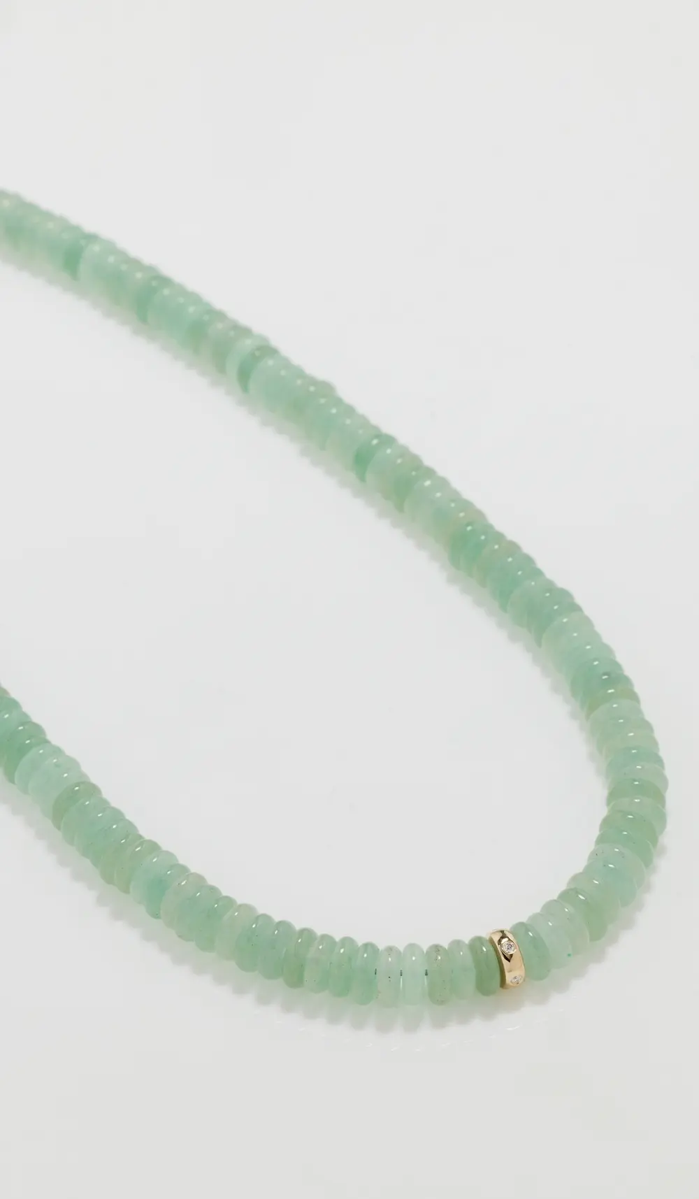 EF Collection 14k Jumbo Green Aventurine Bead Necklace