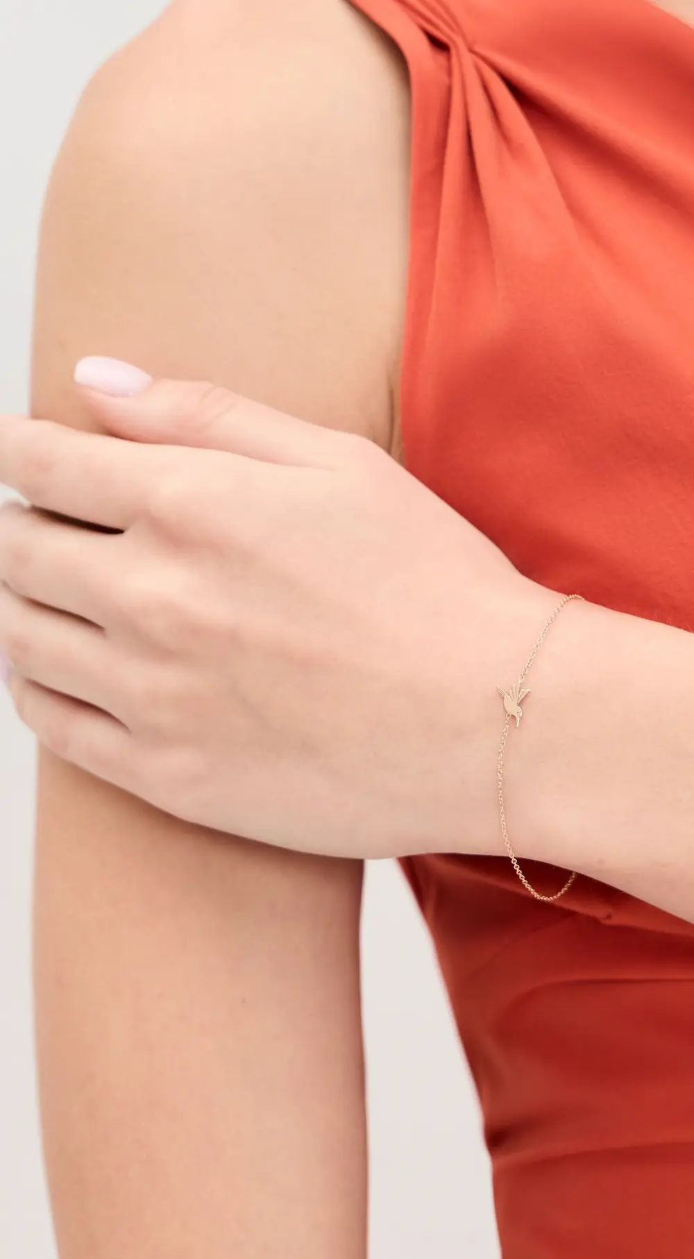 Zoe Chicco 14k Gold Midi Bitty Hummingbird Bracelet