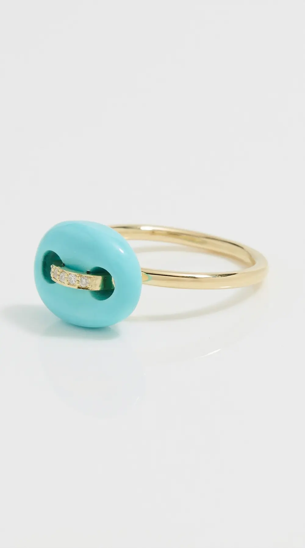 Jenna Blake 18k Mini Stone Mariner Ring
